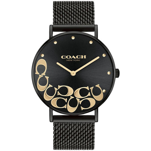 Women's Perry Black Stainless Steel Mesh Bracelet Watch