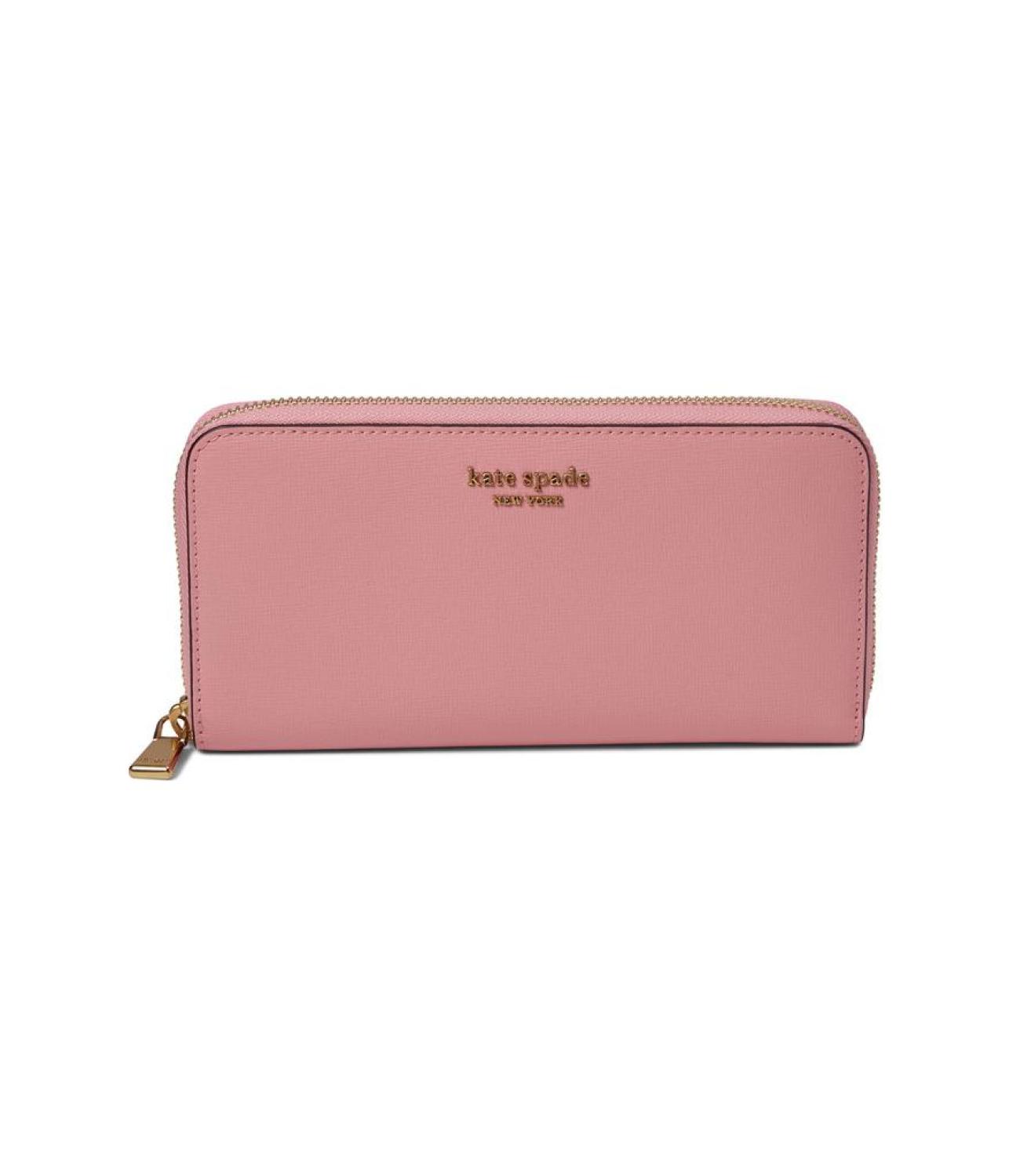 Morgan Saffiano Leather Zip Around Continental Wallet