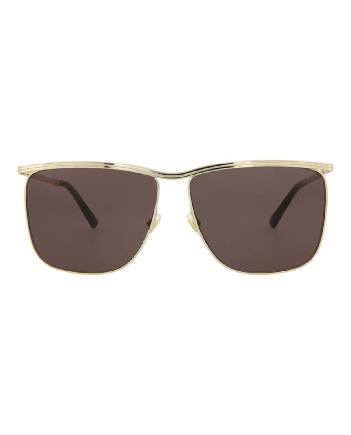 Square-Metal Frame Sunglasses