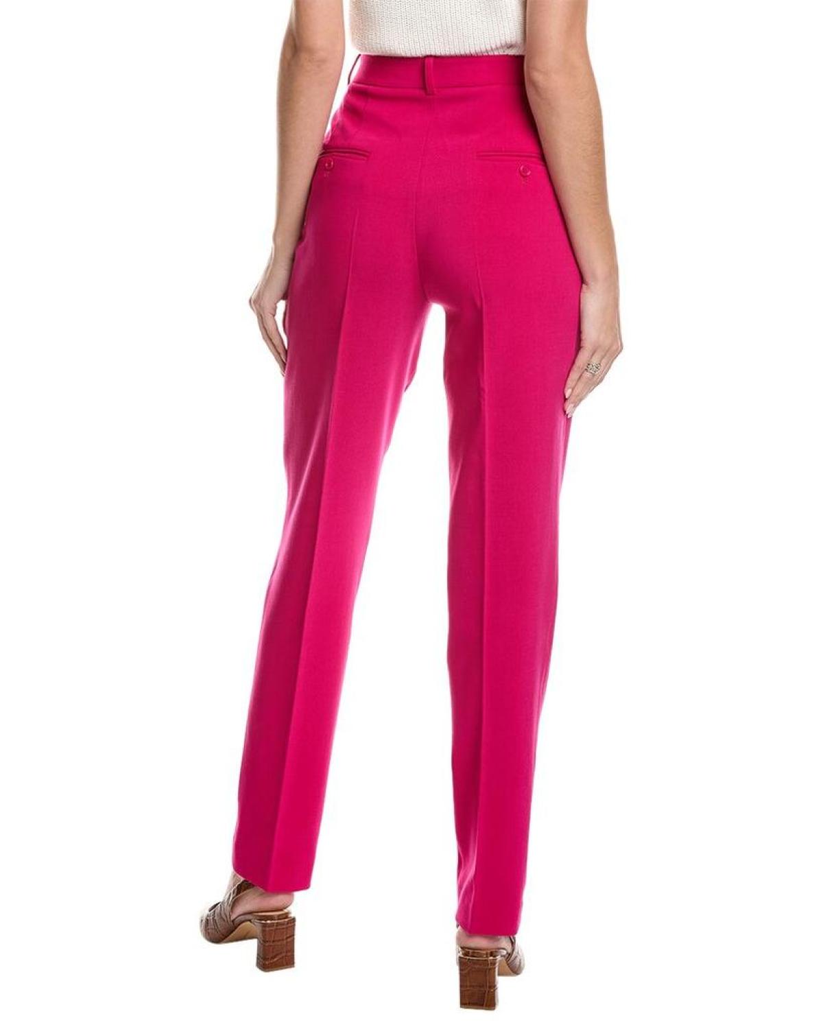 Michael Kors Collection High Waisted Wool-Blend Cigarette Pant