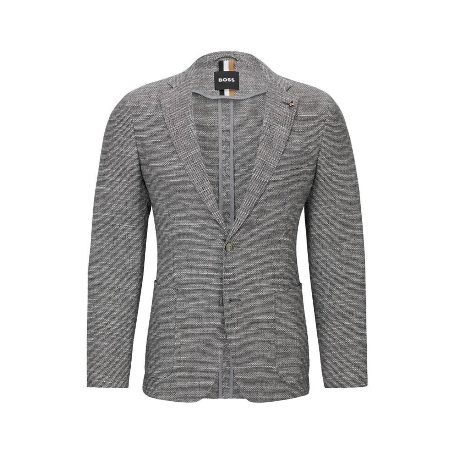 Men's Micro-Pattern Slim-Fit Jacket