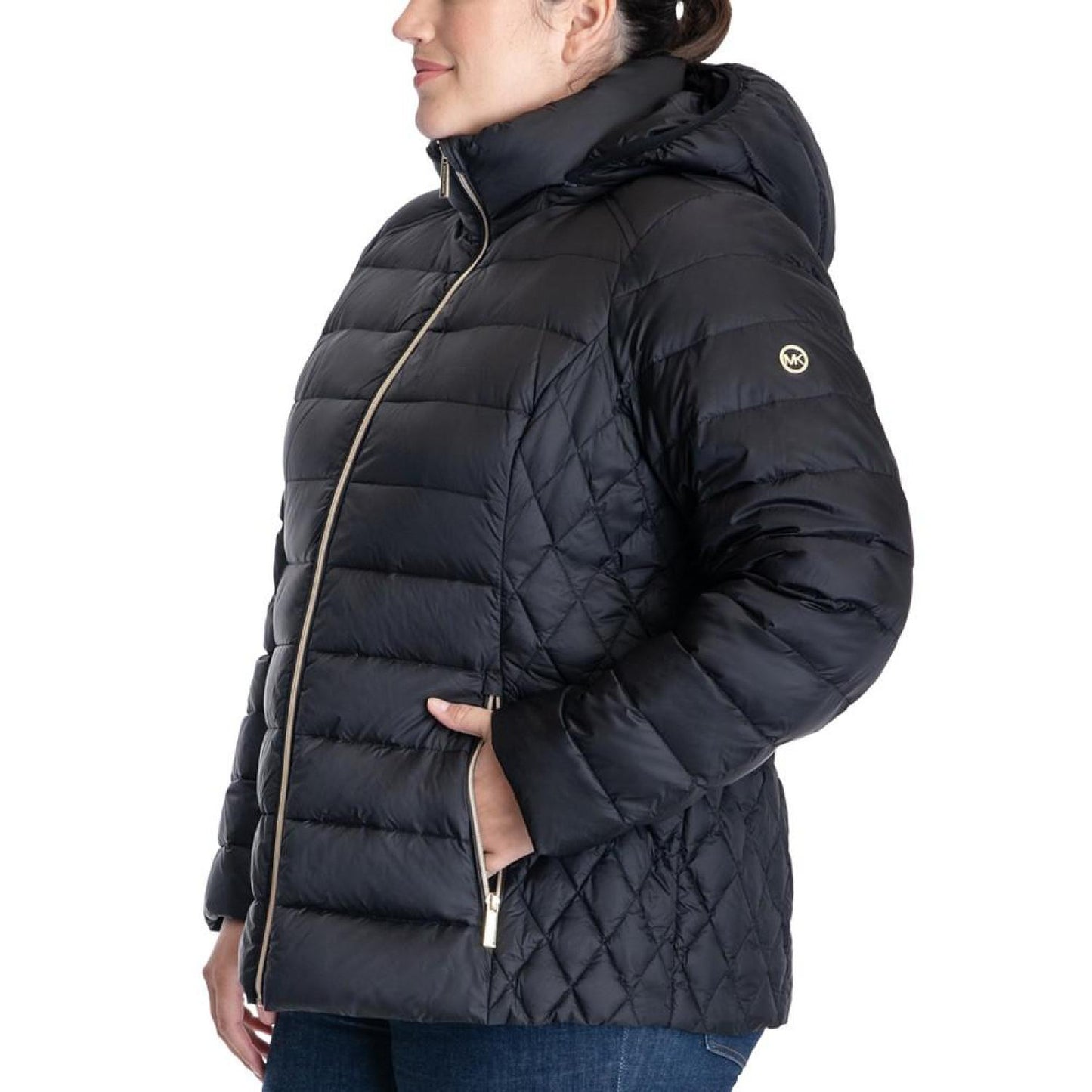 Women's Plus Size Hooded Packable Down Puffer Coat