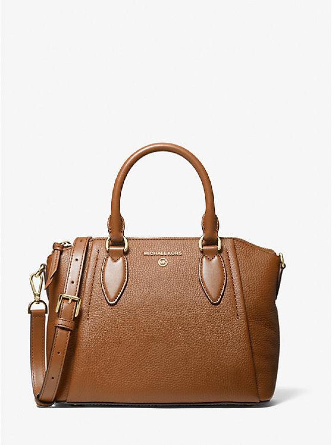 Sienna Medium Pebbled Leather Satchel