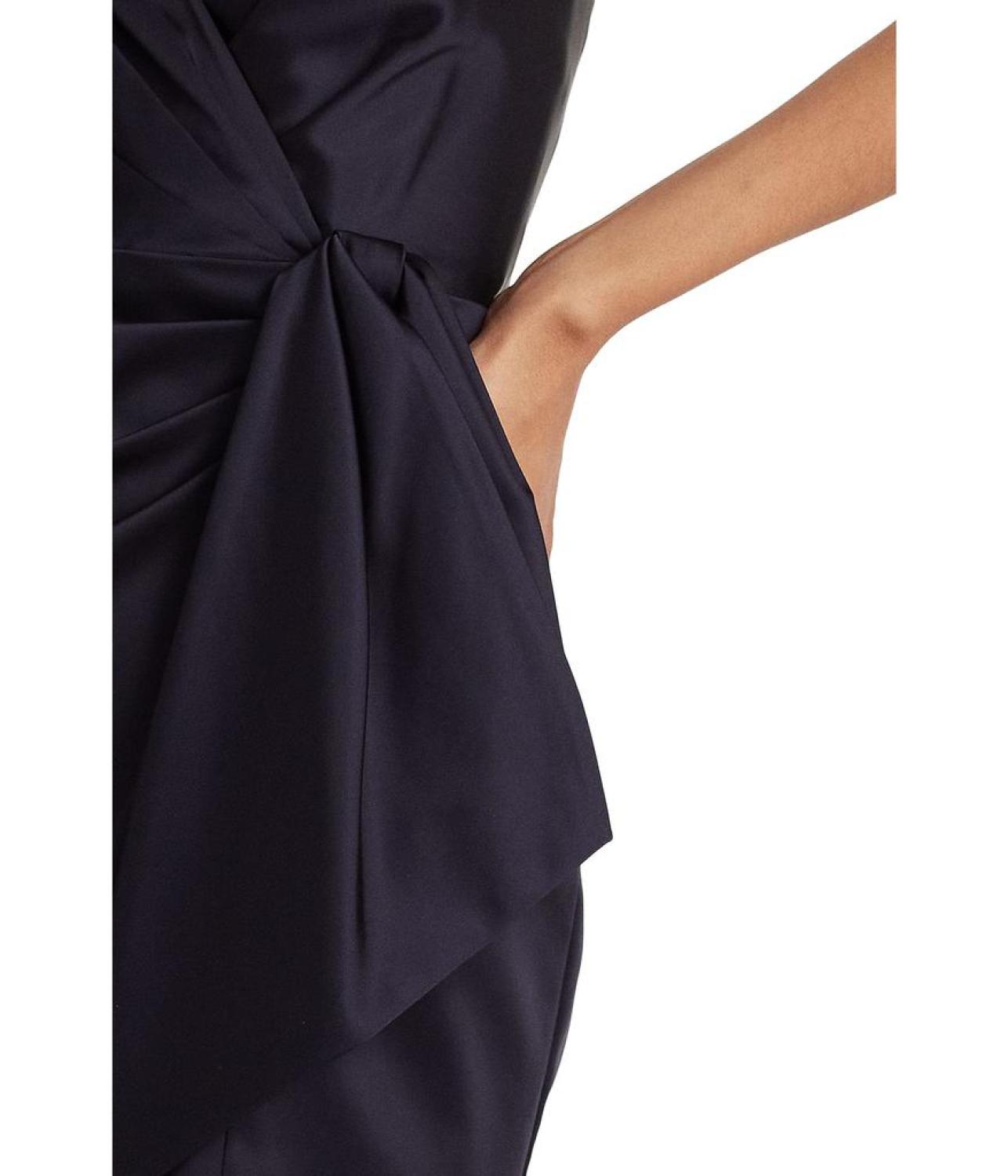 Satin One-Shoulder Cocktail Dress