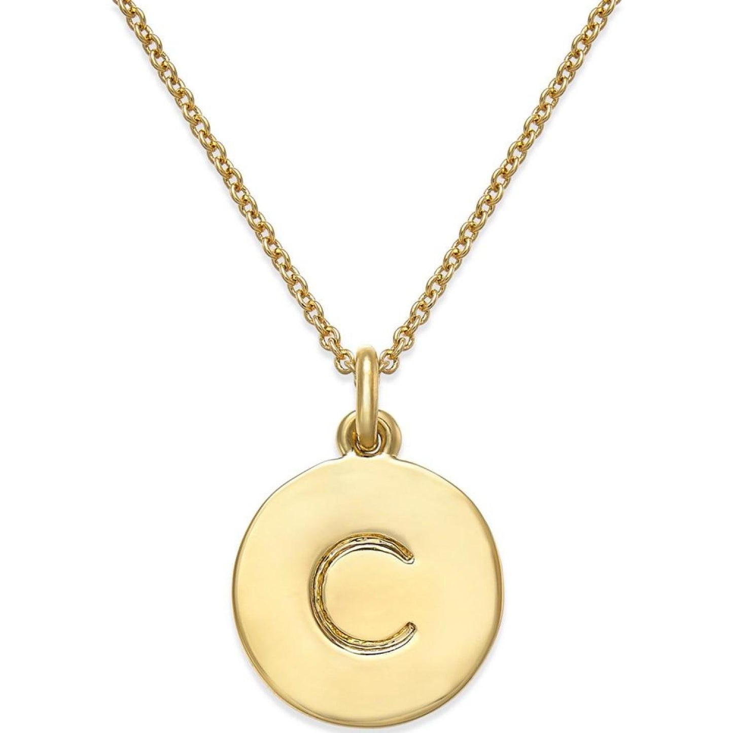 12k Gold-Plated Initials Pendant Necklace, 17" + 3" Extender