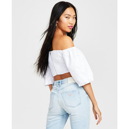 Women's Off-the-Shoulder Cropped Blouse