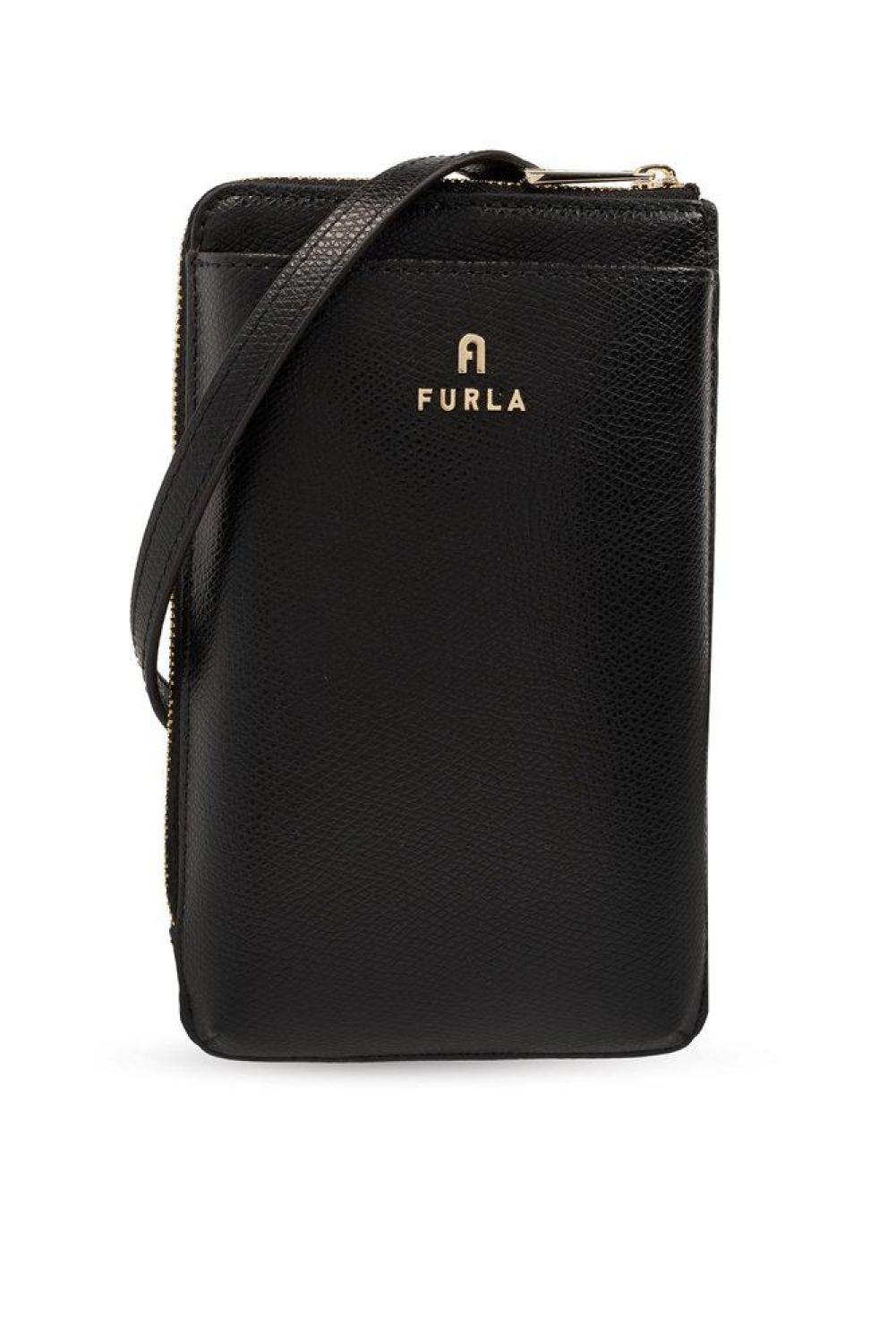 Furla Camelia Logo Lettering Vertical Shoulder Bag