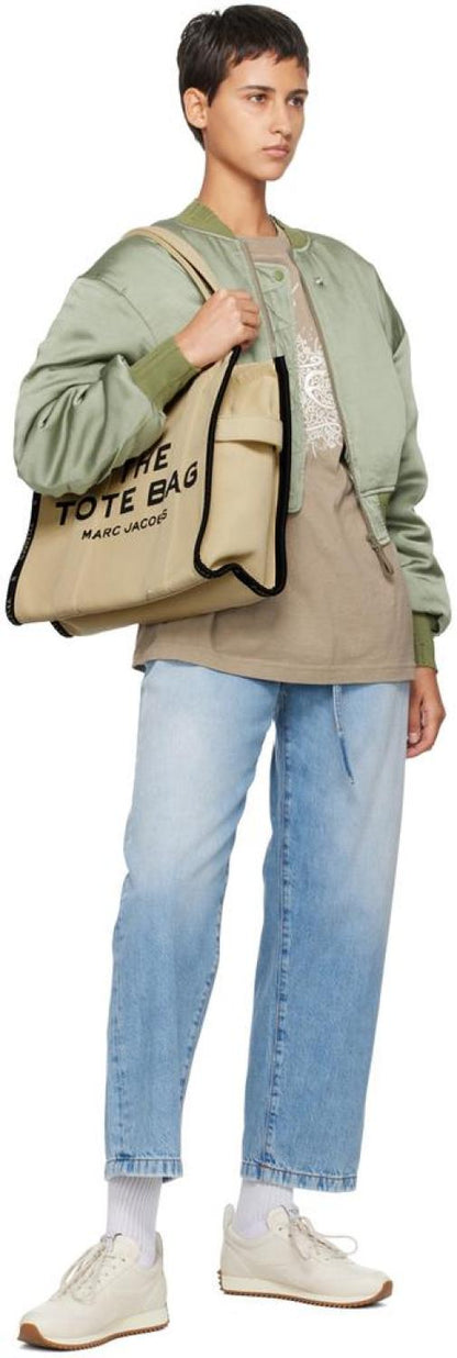 Beige Large 'The Jacquard' Tote