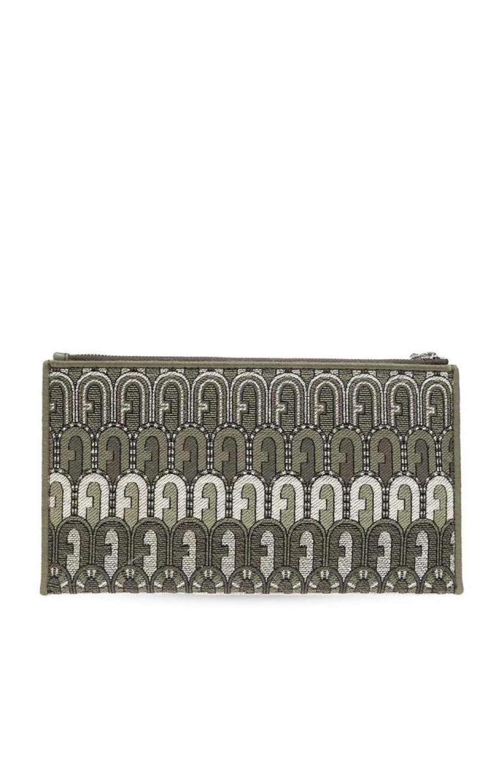 Furla Opportunity Logo Monogram Zipped Clutch Bag