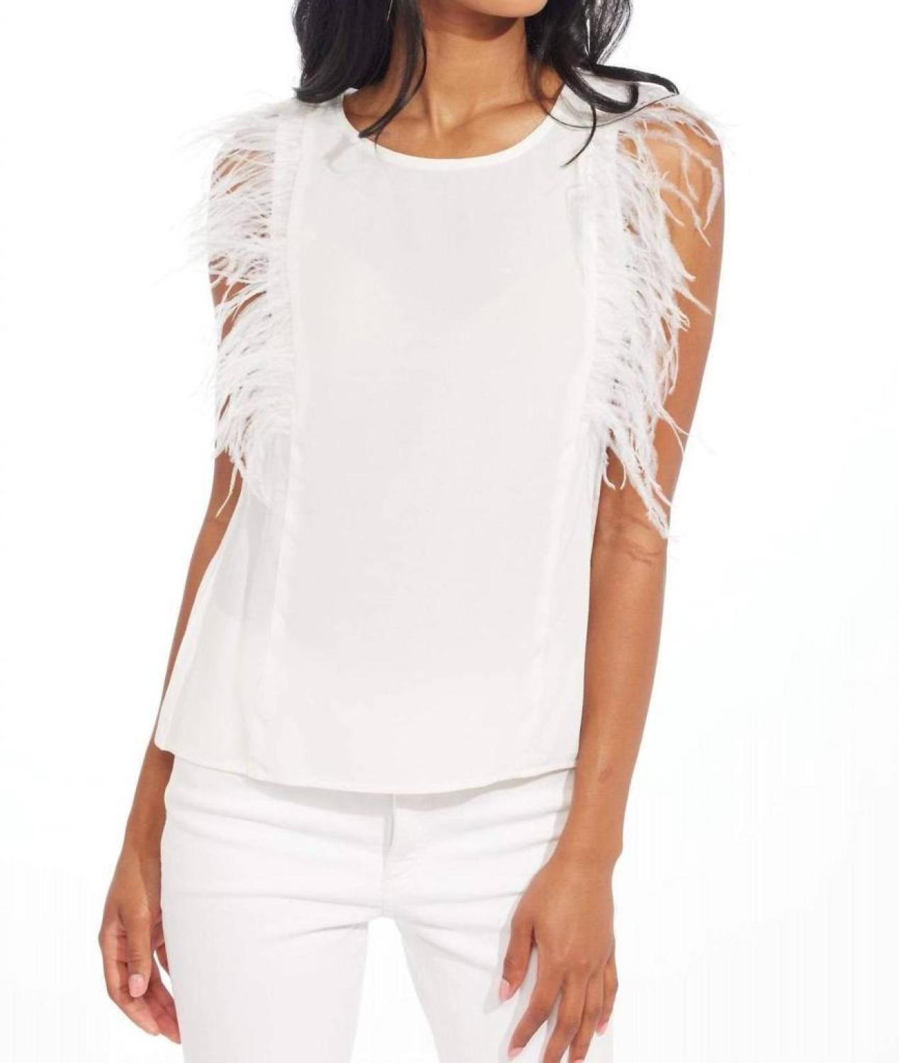 Feather Top In White