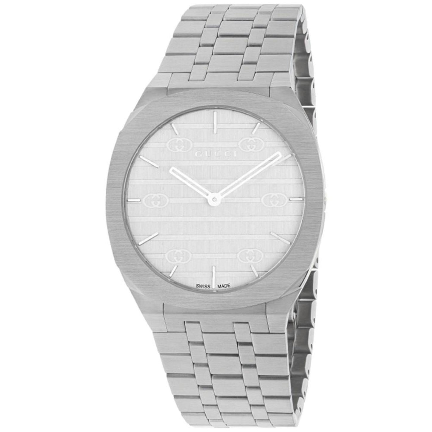 Men's Swiss 25H Stainless Steel Bracelet Watch 38mm