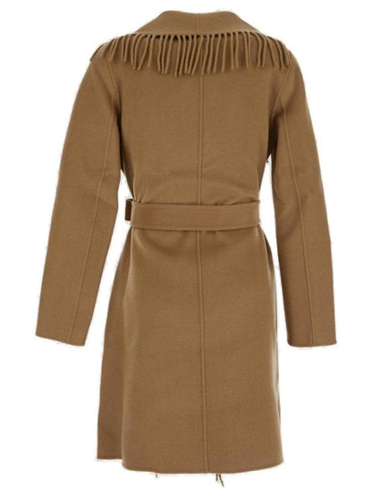 Michael Michael Kors Fringe Belted Coat