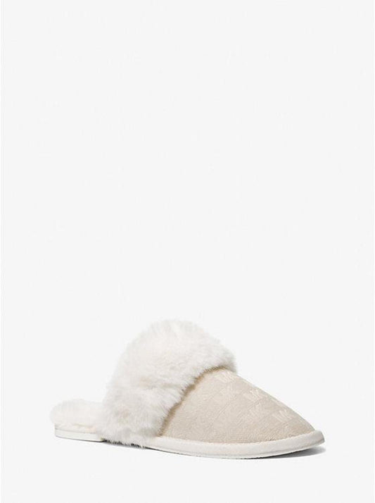 Tula Logo Jacquard and Faux Fur Slipper