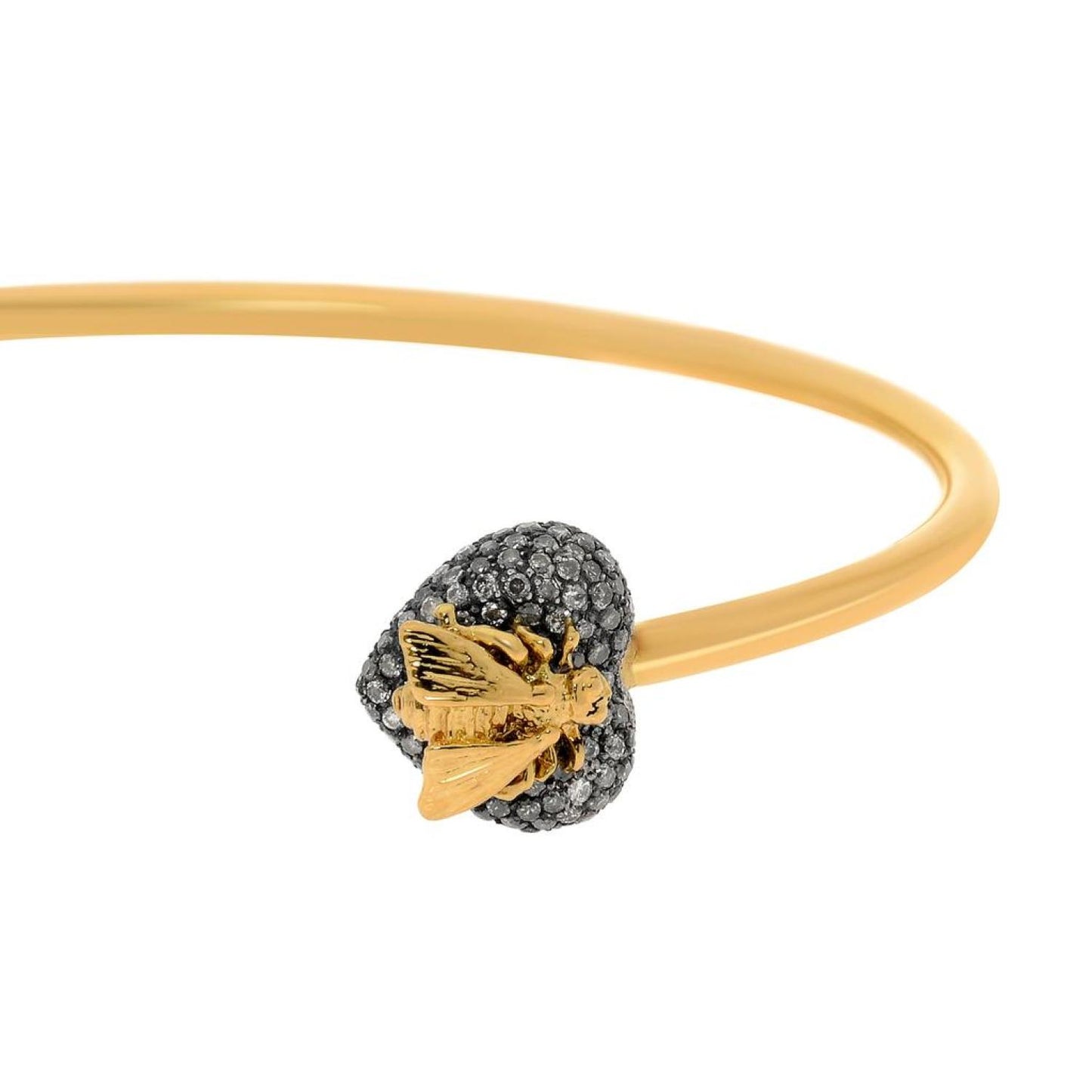 Gucci Le Marche Des Merveilles 18K Yellow Gold and Sterling Silver, Diamond 0.69ct. tw. Cuff Bracelet YBA433752001017