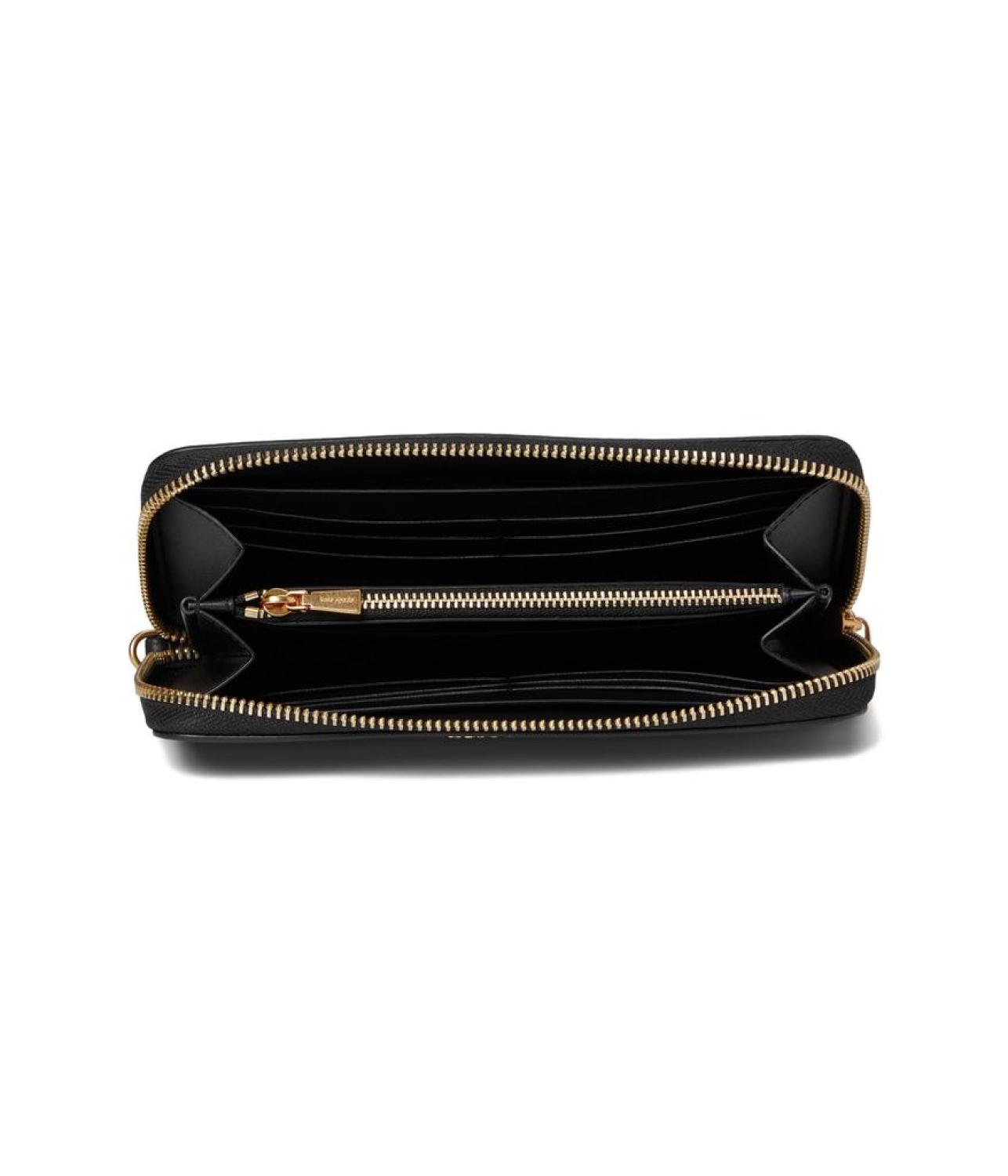 Ava Pebbled Leather Zip Around Continental Wristlet