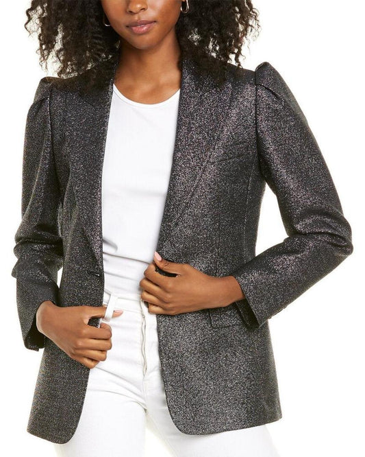 Michael Kors Collection Metallic Wool-Blend Blazer