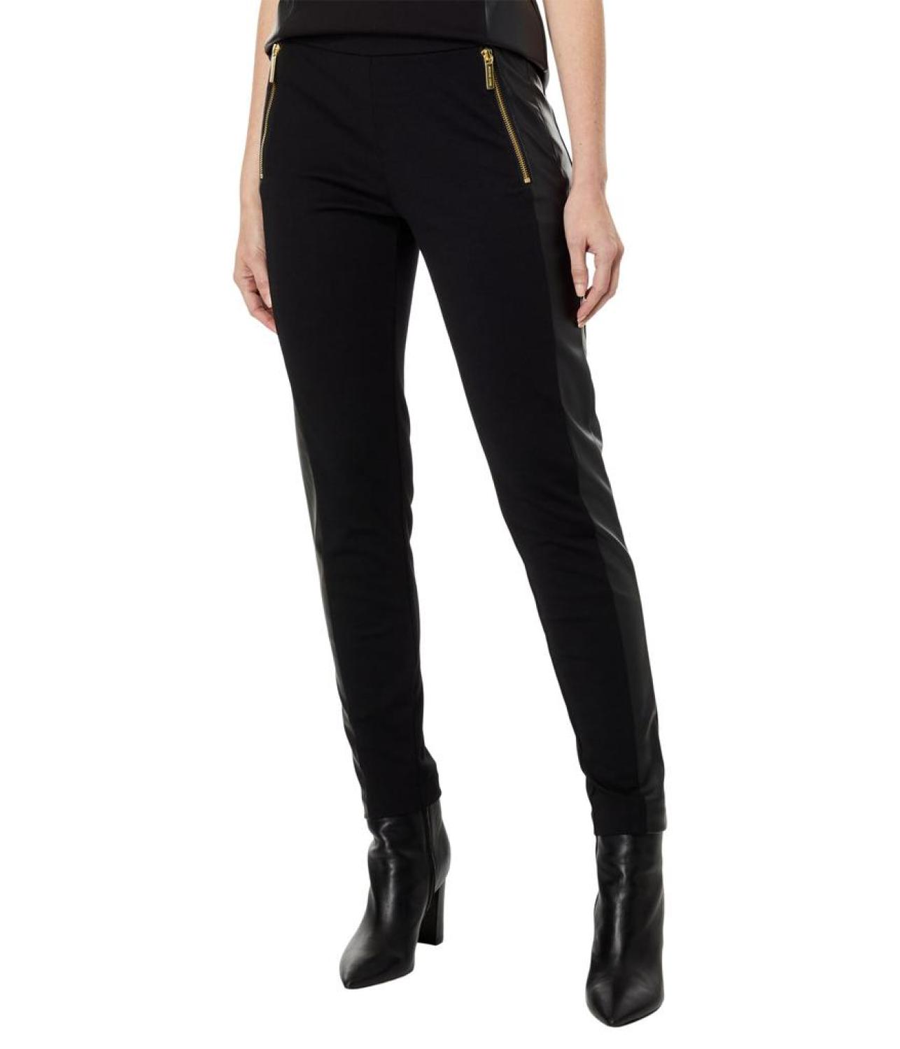 Zip Front Leather Leggings