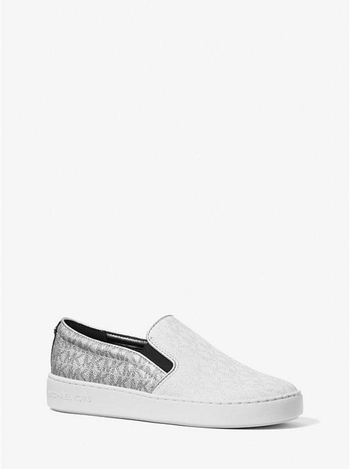 Keaton Color-Blocked Metallic Signature Logo Slip-On Sneaker