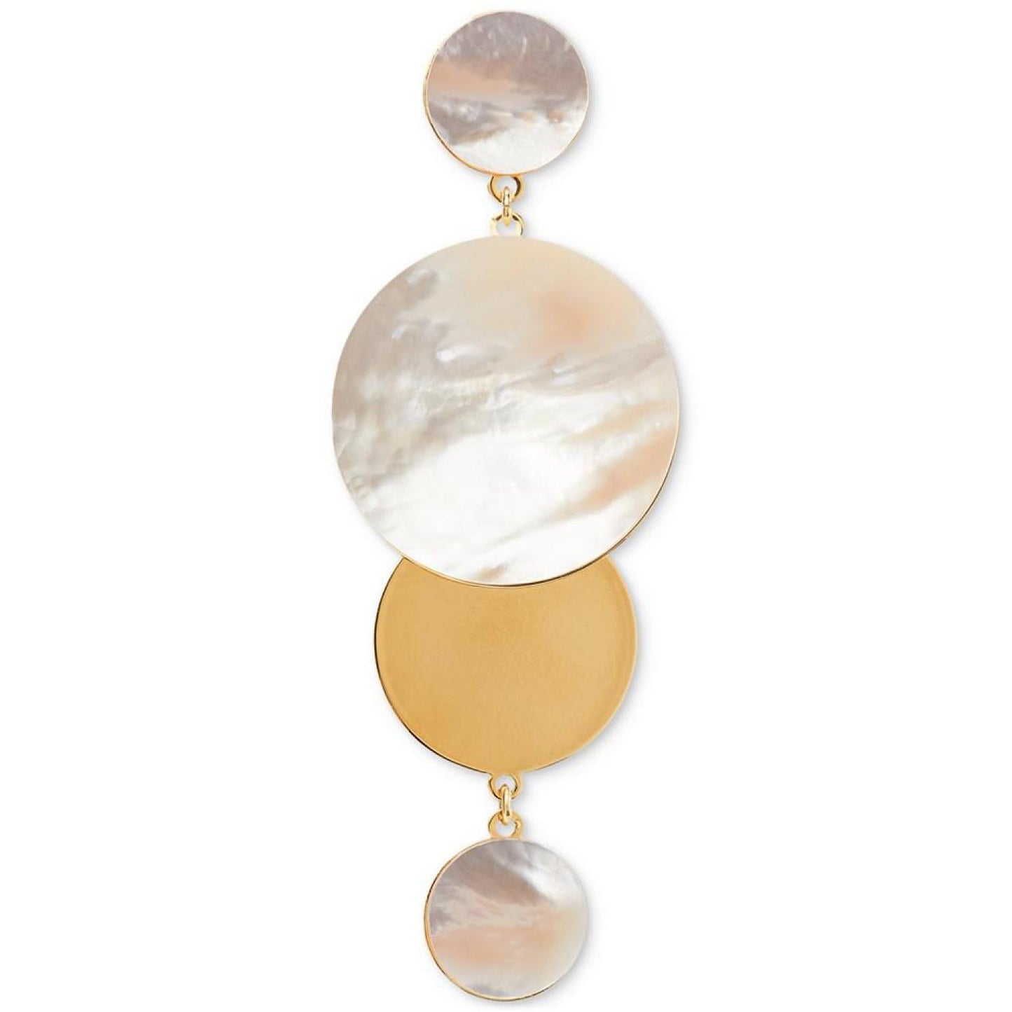 Gold-Tone & Mother-of-Pearl Disc Statement Earrings