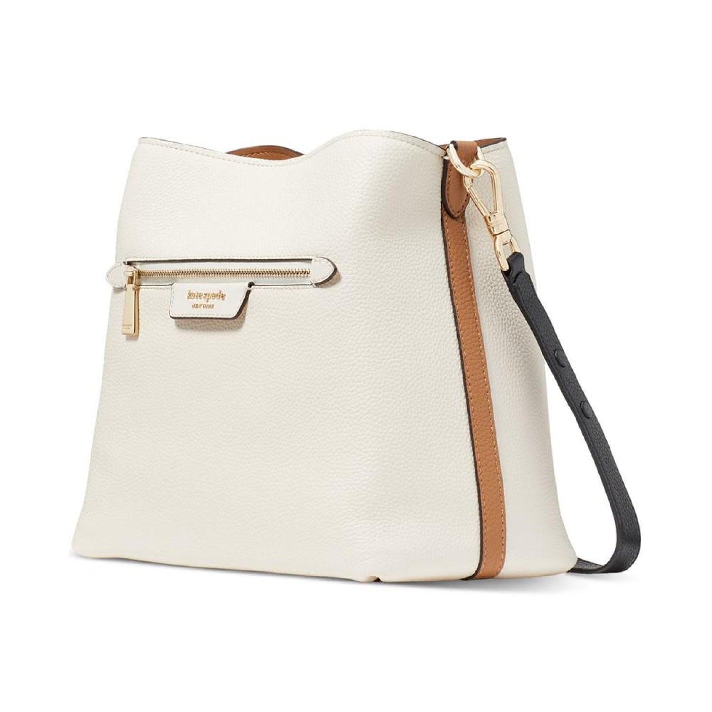 Hudson Colorblocked Pebbled Leather Small Shoulder Bag