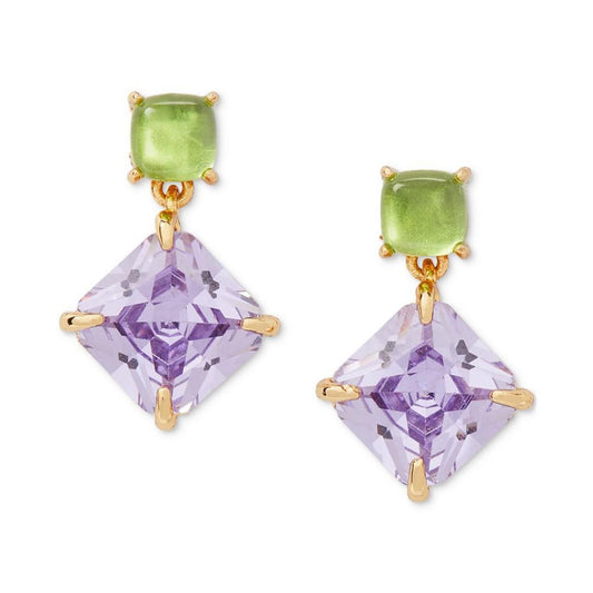 Double Crystal Drop Earrings