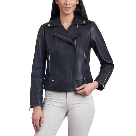 Women's Leather Moto Jacket