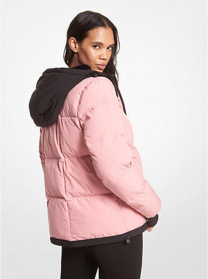 Faux Fur-Trim Quilted Puffer Jacket