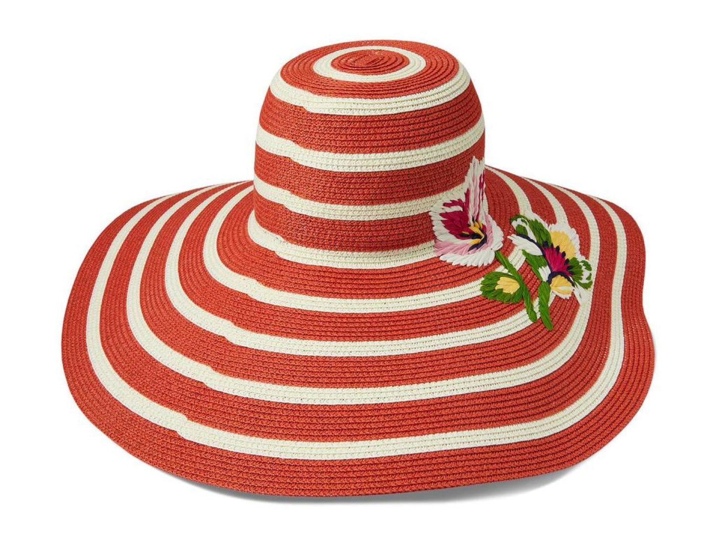 Embroidered Flower Sun Hat