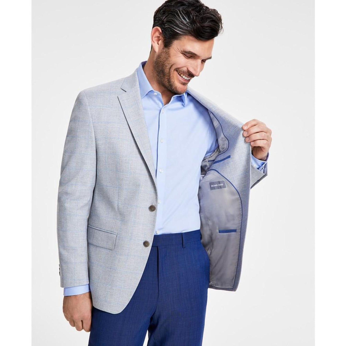 Men's Classic-Fit Windowpane Sport Coat