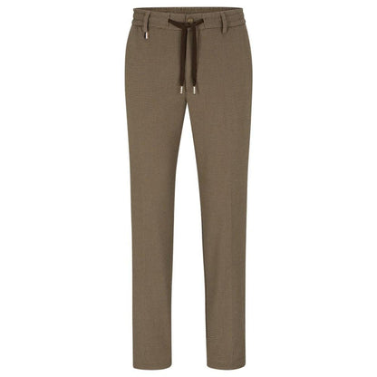 Men's Patterned Slim-Fit Trousers