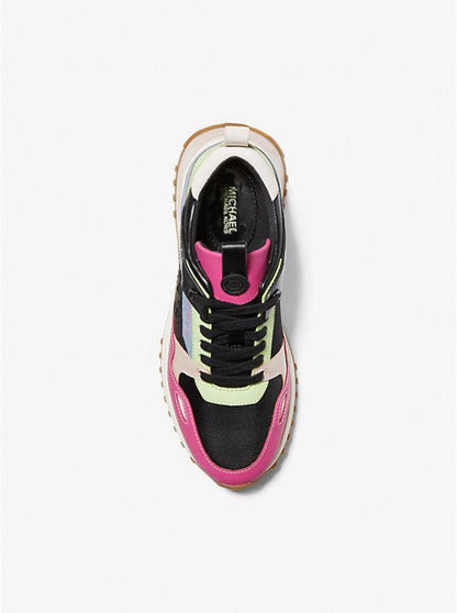 Theo Color-Block Leather Trainer