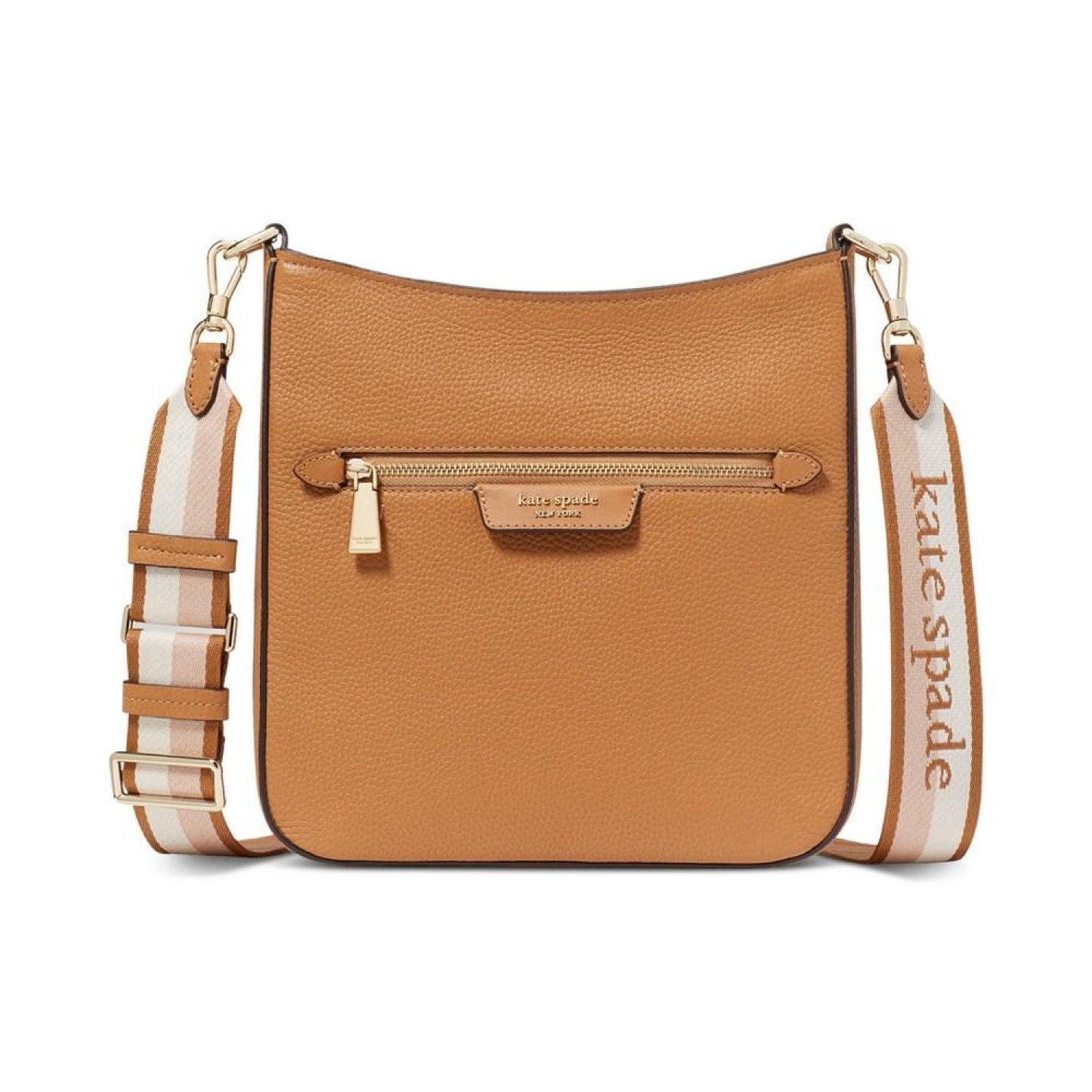 Hudson Small Pebbled Leather Messenger Crossbody