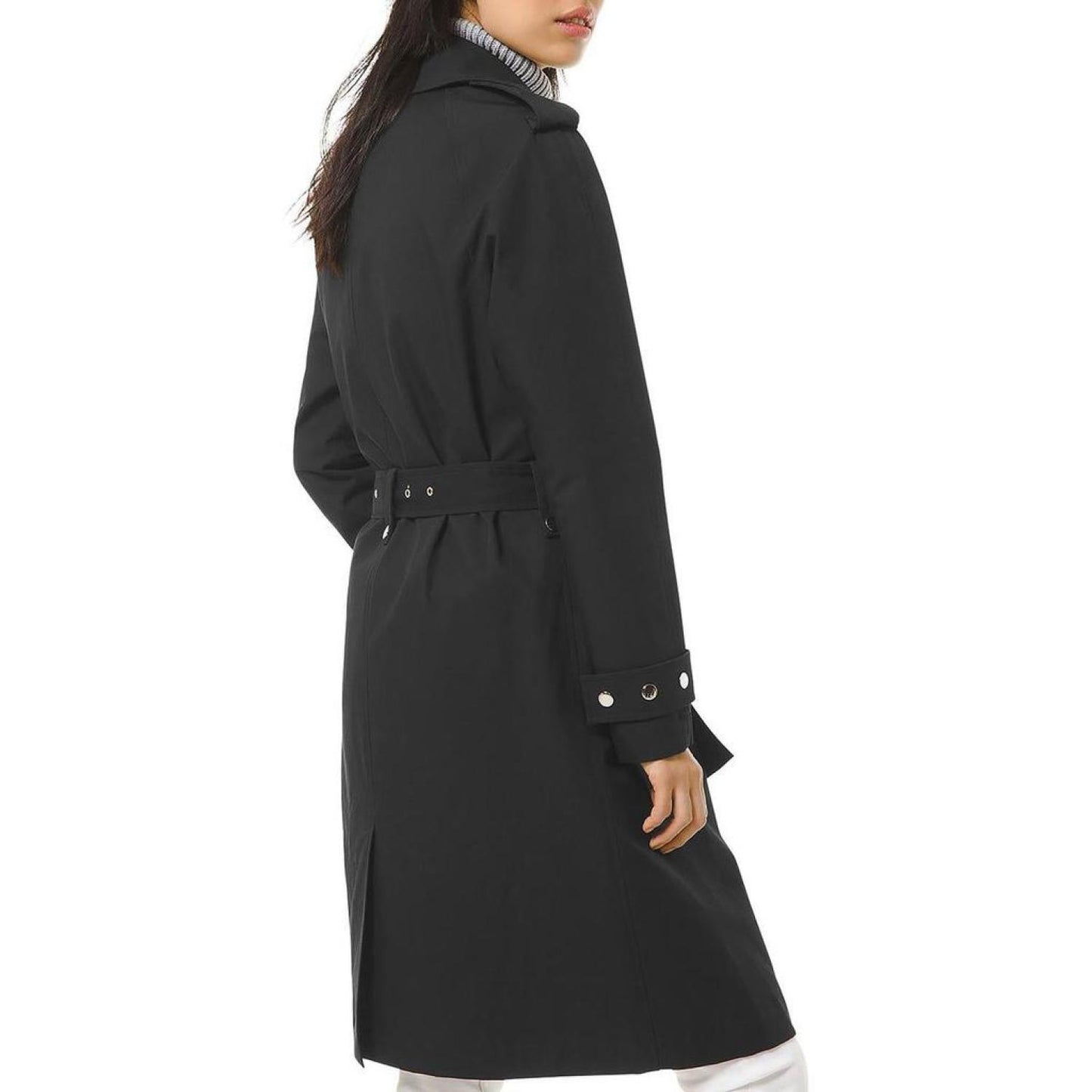 Womens Double-Breasted Long Trench Coat