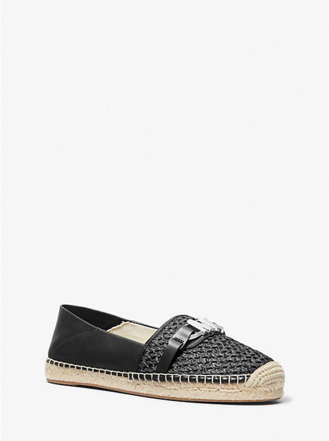 Ember Leather and Straw Espadrille