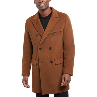 Men's Lunel Wool Blend Double-Breasted Overcoat