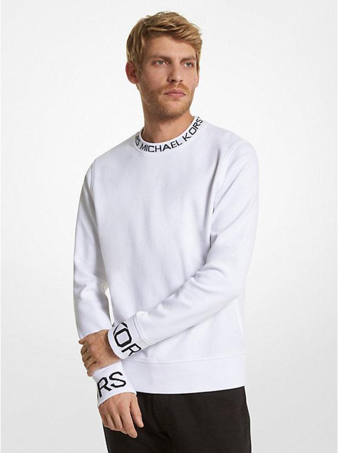 Logo Tape Cotton Blend Sweater