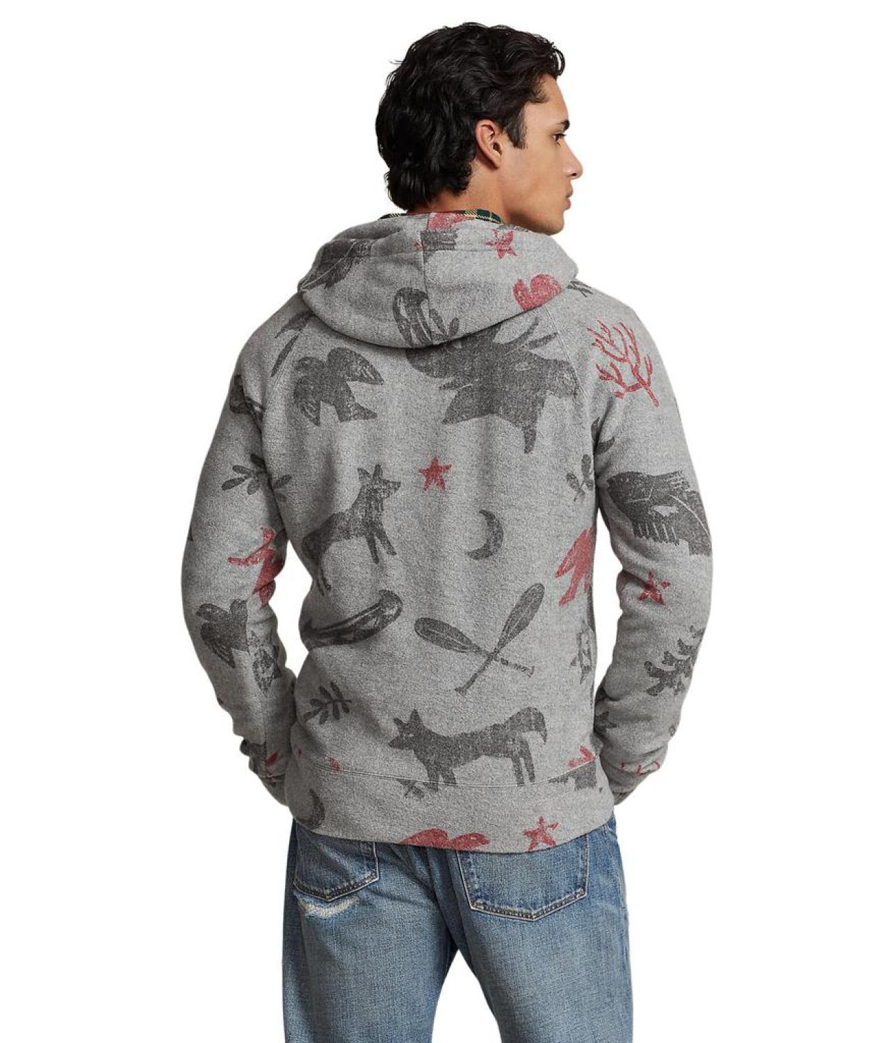 Brushed Fleece Graphic Hoodie