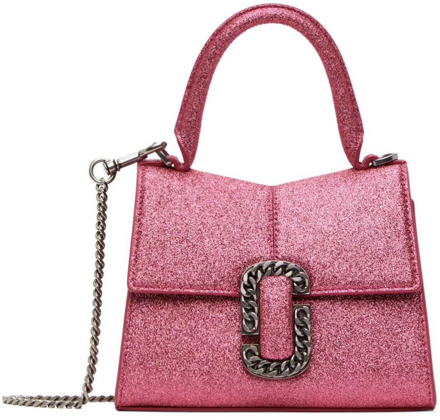 Pink 'The Galactic Glitter St. Marc Mini' Top Handle Bag