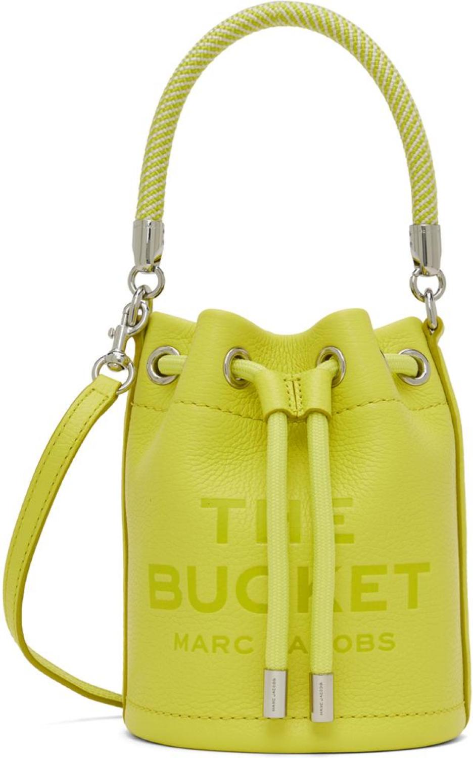 Yellow 'The Leather Mini Bucket' Bag