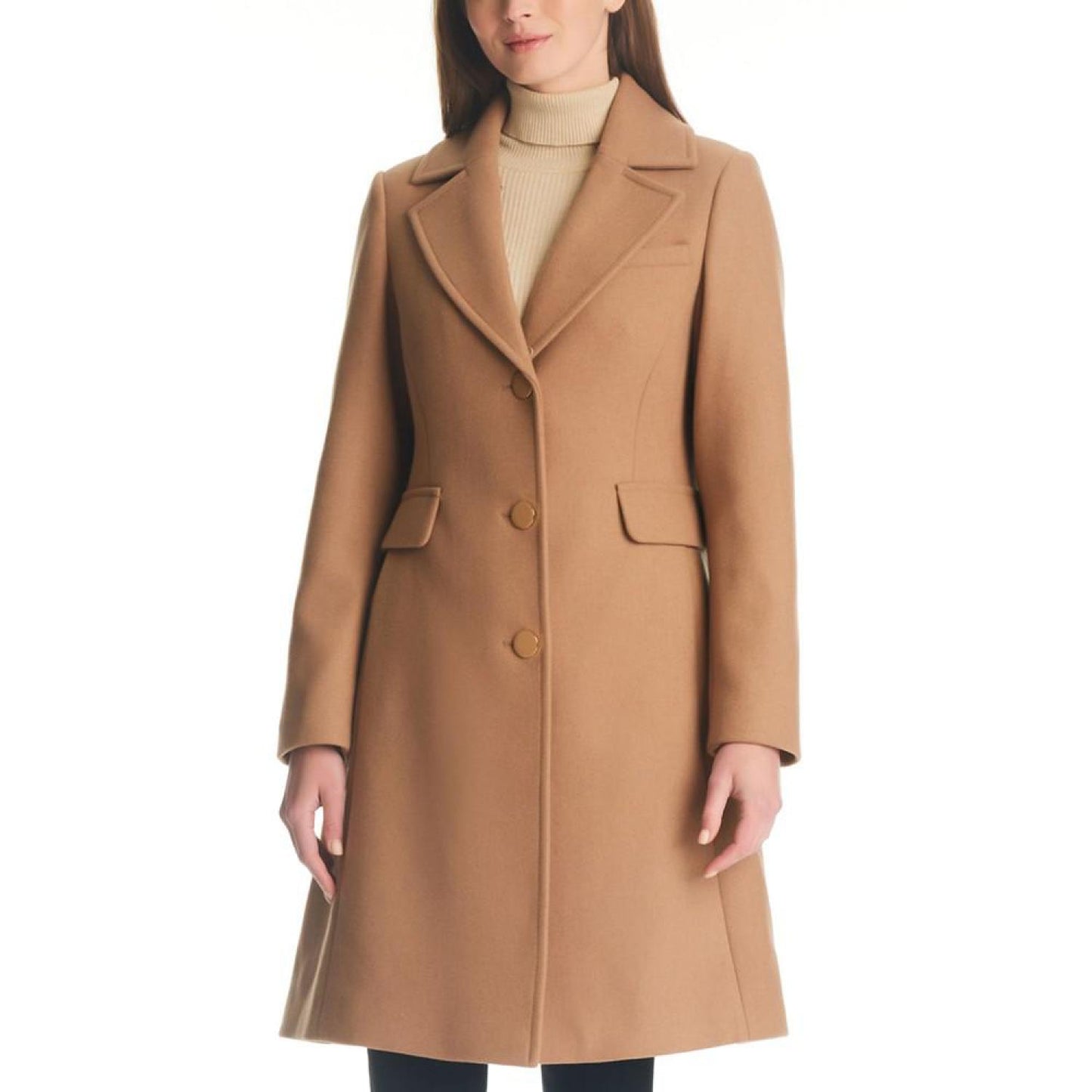 Women's Faux-Fur-Collar Walker Coat