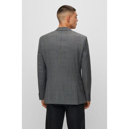 Slim-fit jacket in a performance-stretch wool blend