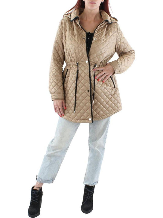 Womens Anorak Midi Quilted Coat