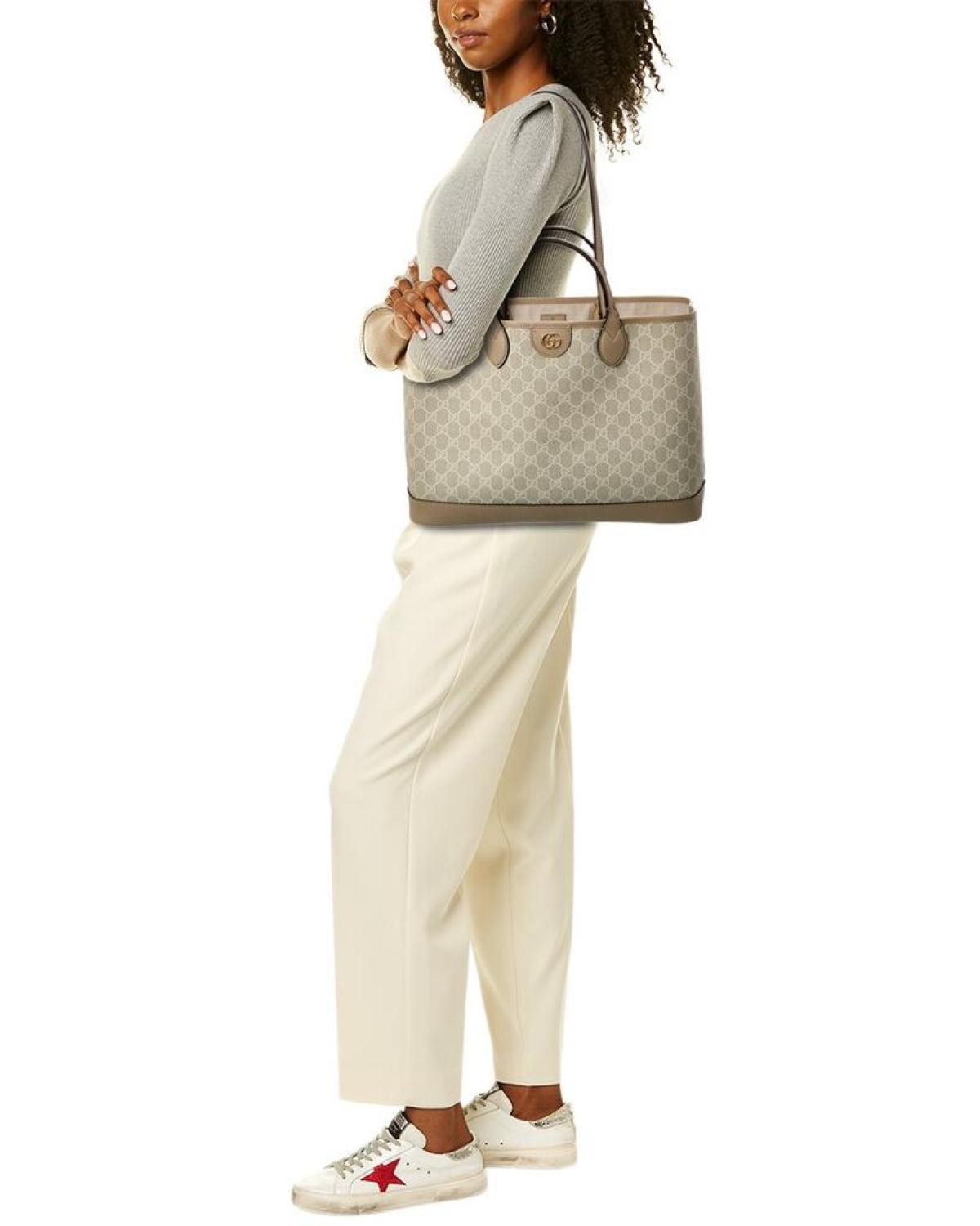 Gucci Ophidia Medium GG Supreme Canvas & Leather Tote