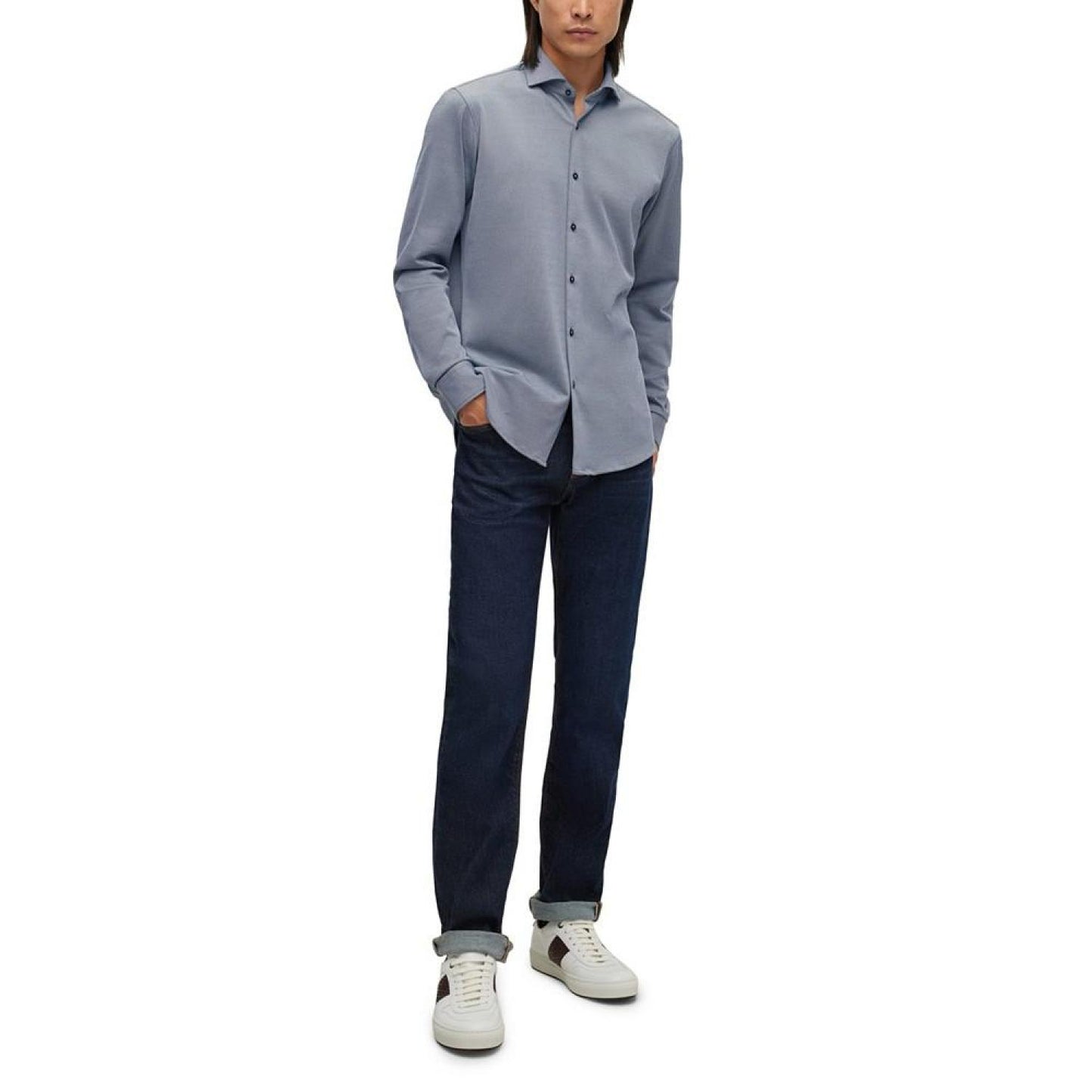 Men's Micro-Patterned Regular-Fit Shirt