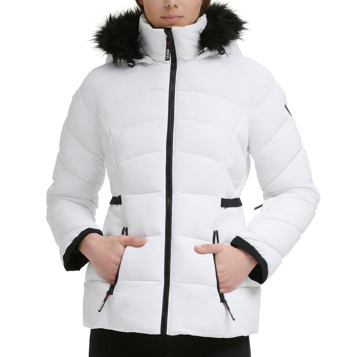 Women's Faux-Fur-Trim Hooded Puffer Coat