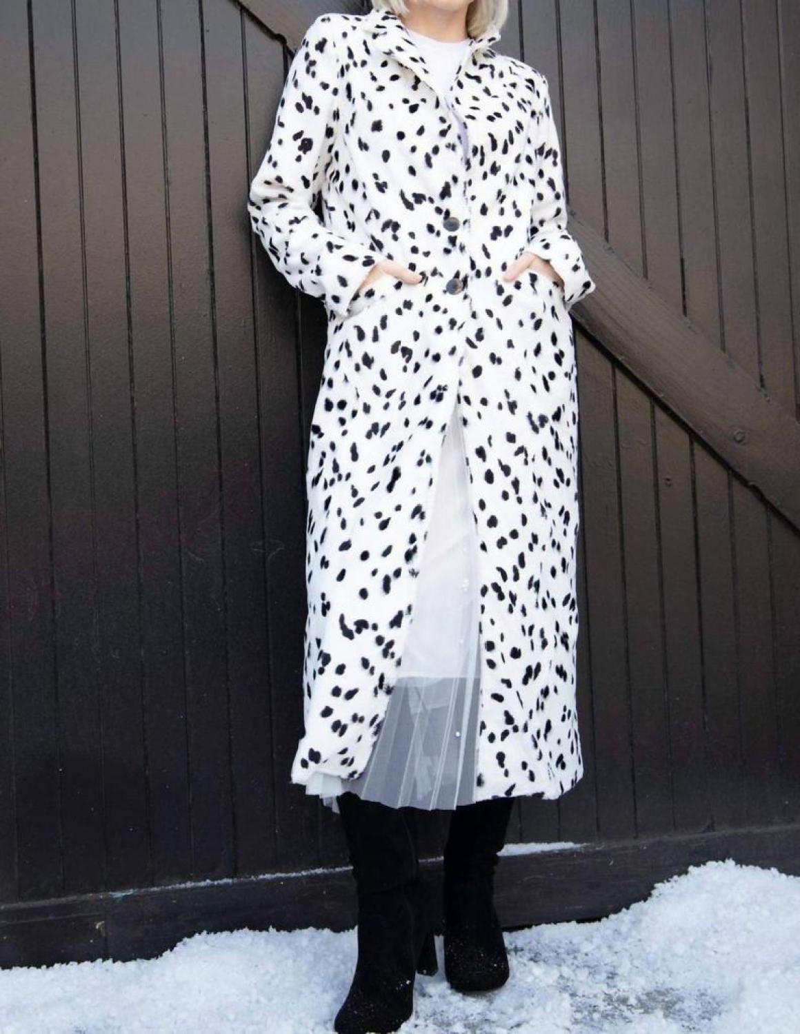 Camila Coat In Dalmatian Dot