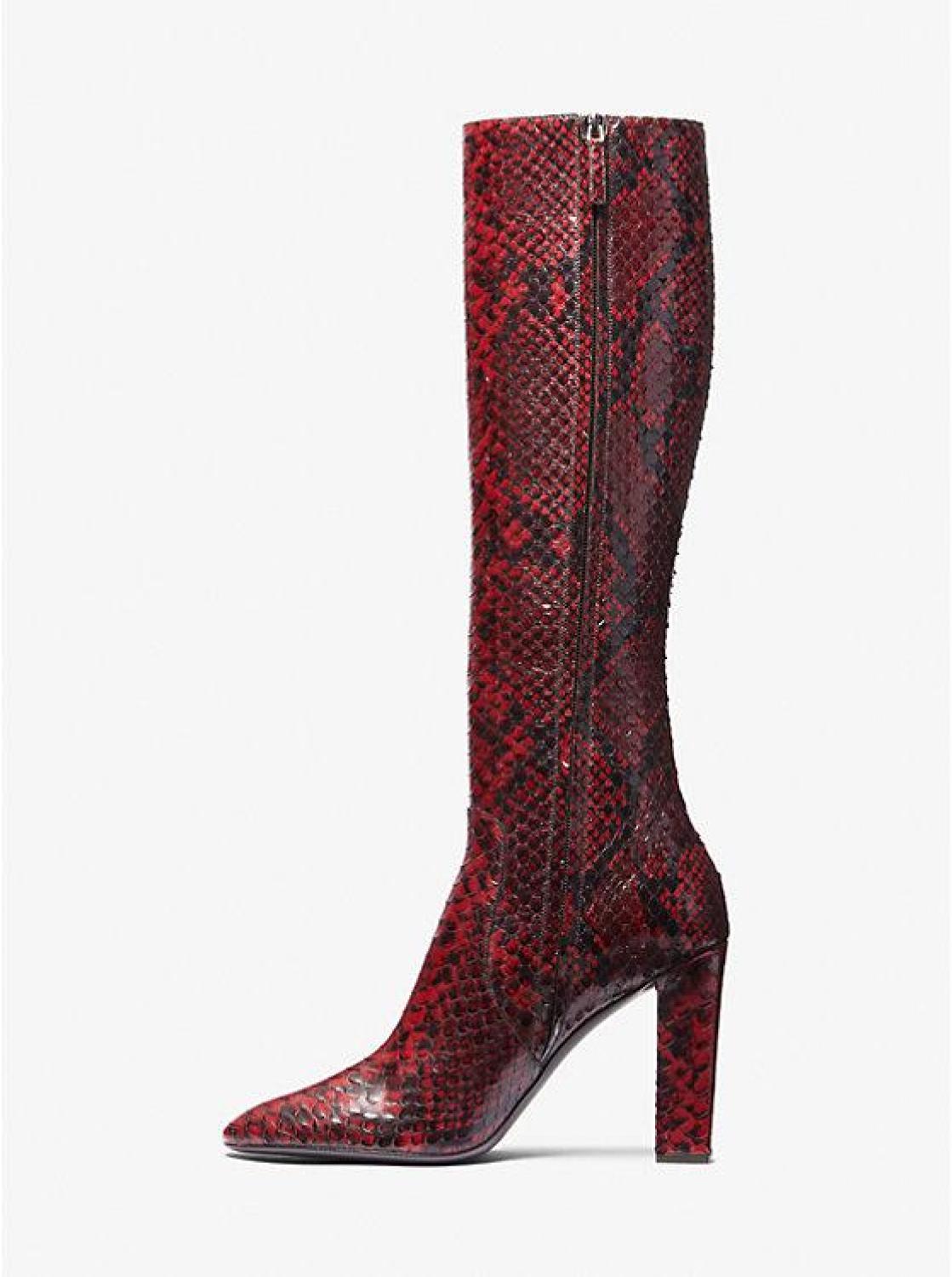 Carly Python Embossed Leather Boot