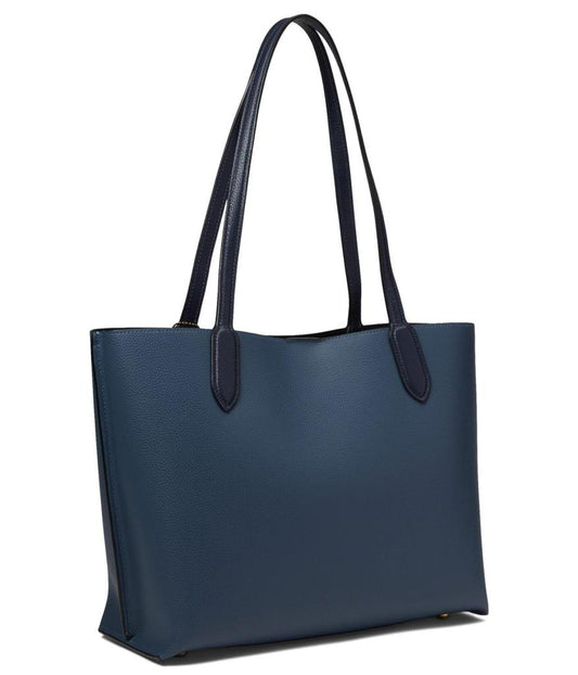 Color-Block Leather Willow Tote