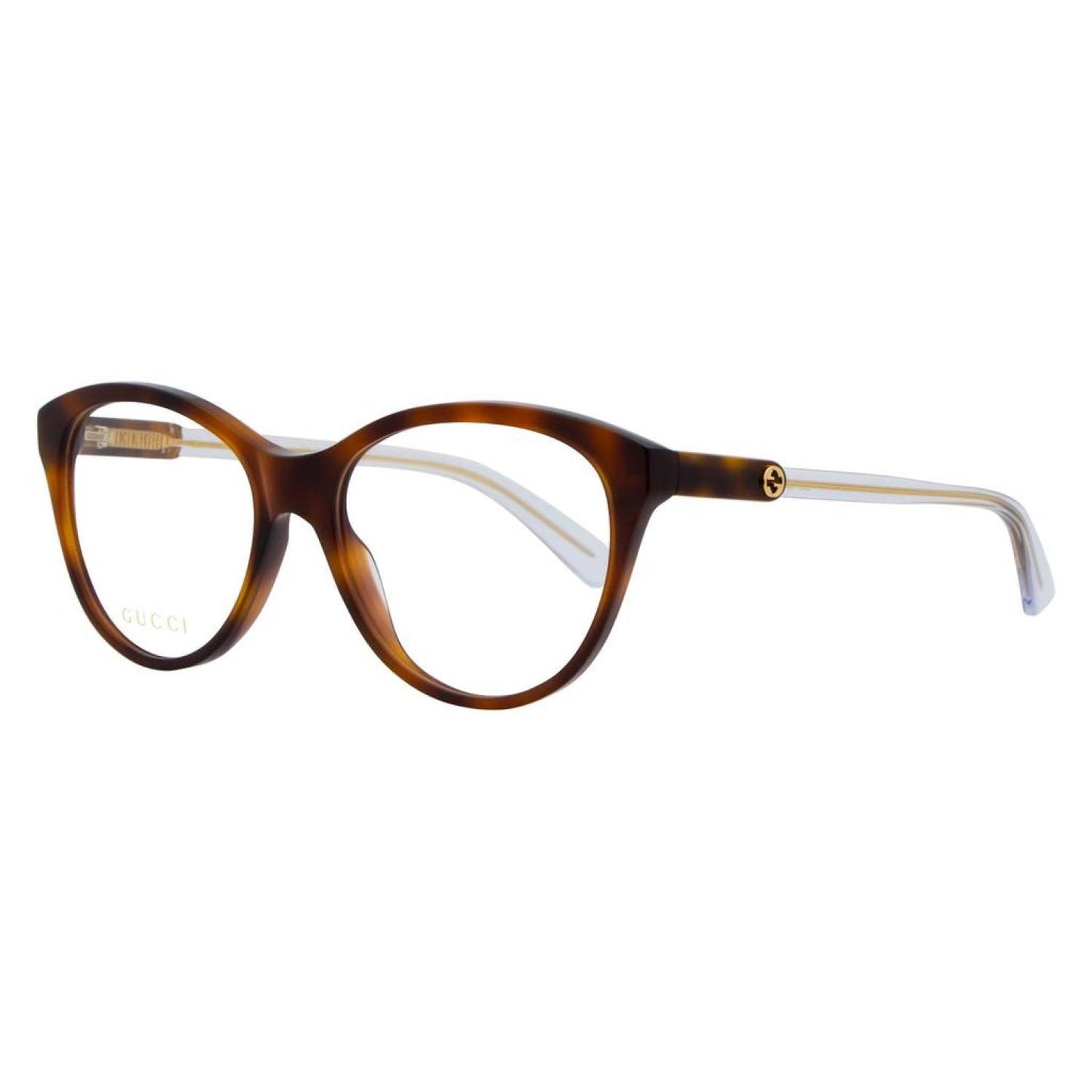 Gucci Oval Eyeglasses GG0486O 003 Blonde Havana/Clear 54mm 486