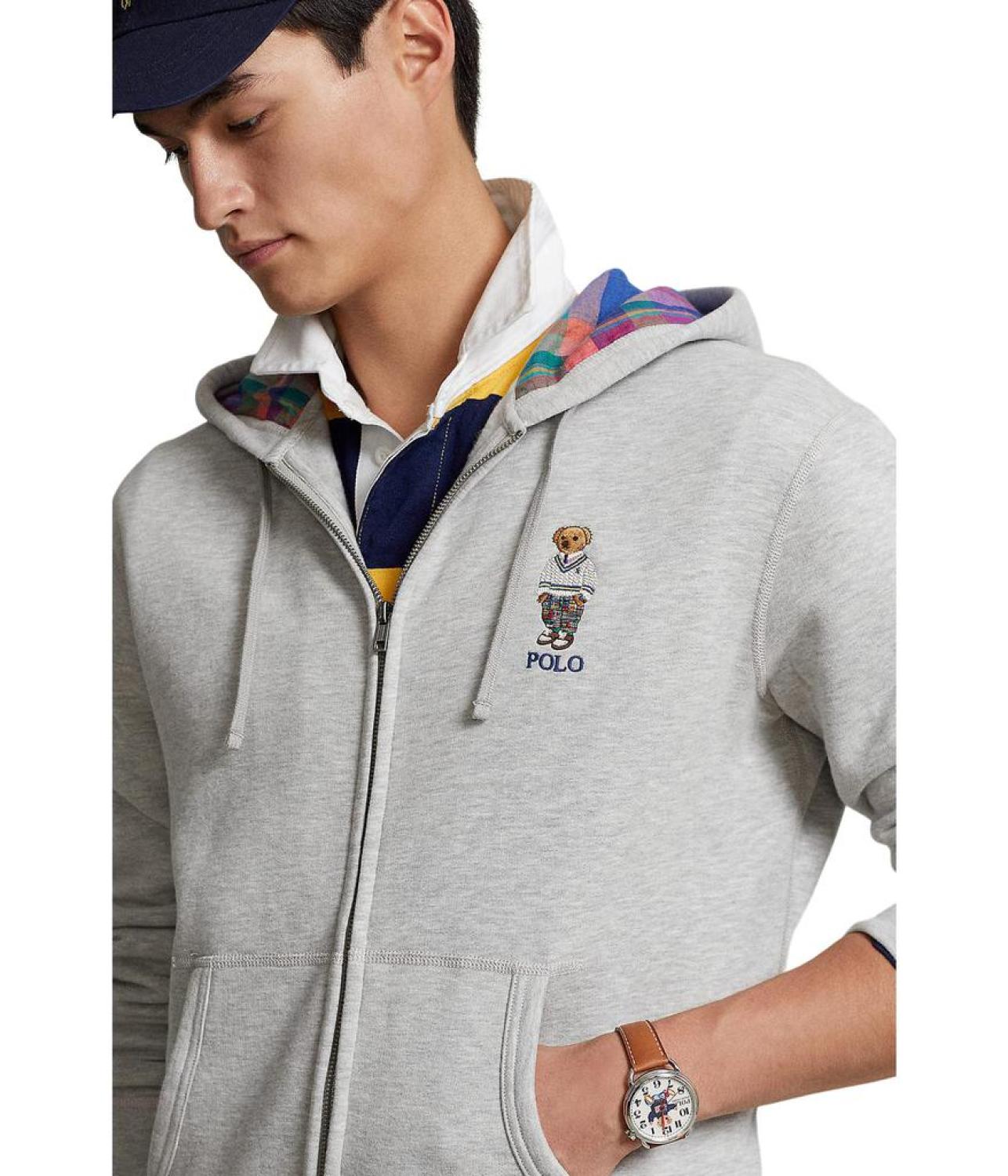 Polo bear cheap zip hoodie